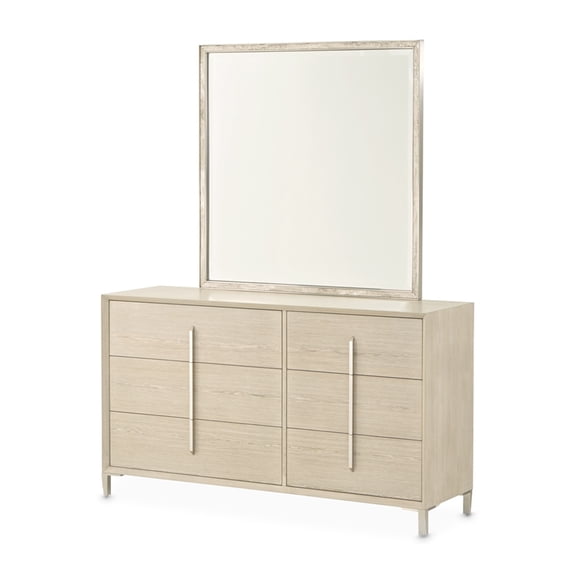 Lotus Bay 60" Wide Dresser with Mirror - Sand
