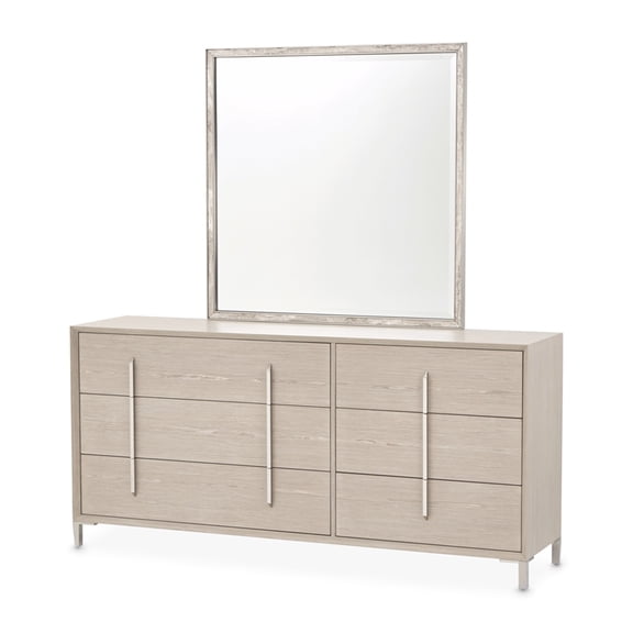 Lotus Bay Large 72" Wide Dresser with Mirror - Sand