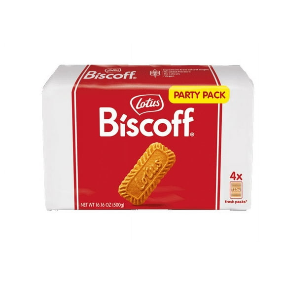 Lotus Biscoff Cookies, 17.6oz, 4 Freshpacks of 16 Cookies (2 pack)