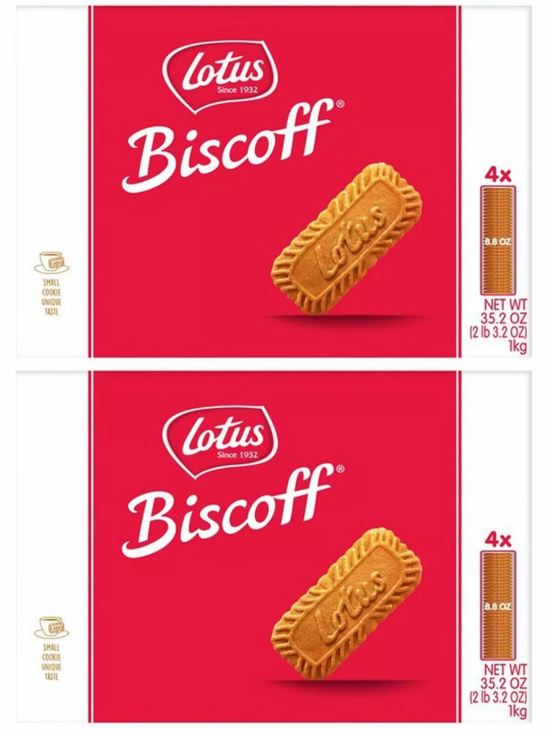 Lotus Biscoff Europe's Favorite Cookie 8.8oz,4ct, 35.2oz Each, Total 8ct(2 Packs )