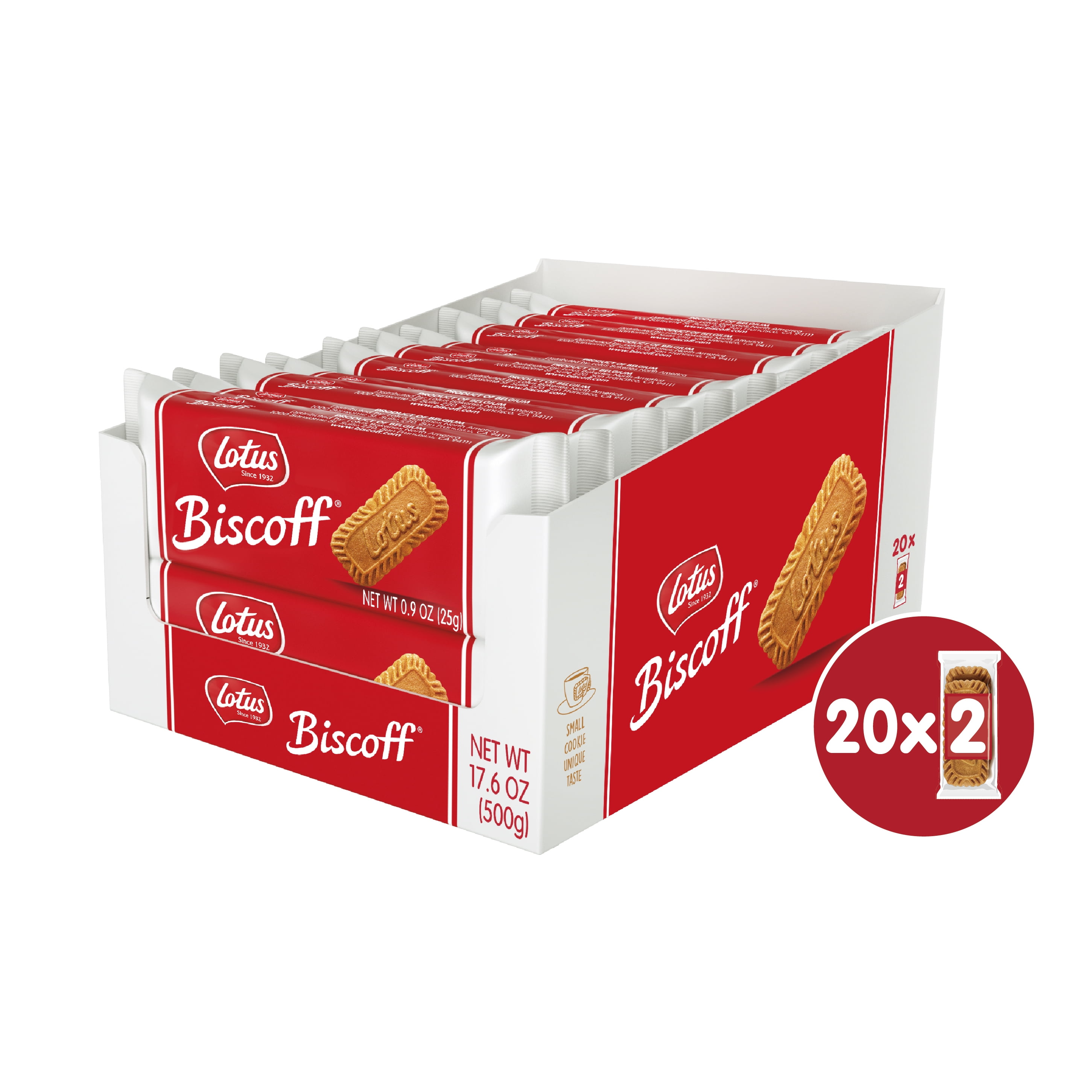 Vegan Lotus Biscoff Original Speculoos Cookies, 17.6 Oz., 20 Count
