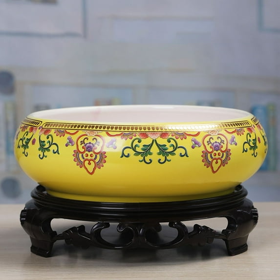 Lotus Bowl Planter,Ceramic Bonsai Bowl Planters with Retro Stand,Creative Bonsai Potted Flower Pot,Succulent Planter Bowl Vintage Flower Pots,Cactus Bonsai Pots,Hydroponic Container for Indoor Plants