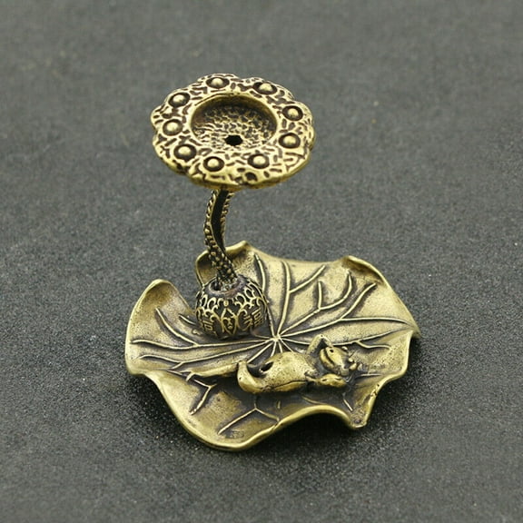 Lotus Brass CopperLeaf Frog Tea Pet Backflow Incense Incense Sticks Decoratio