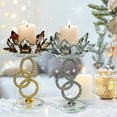 thumbnail image 1 of Lotus Candle Holders, Crystal Glass Centerpiece, Festive Candle Stand, Elegant Table Decor for Valentine Day Home Decor, Wedding Dining Table, Living Room Display, Golden, by Ihhxbs, 1 of 8