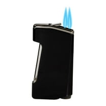 Lotus Chroma Dual Torch Lighter with Punch Cutter - Black