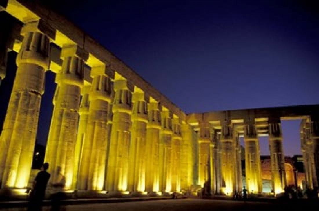 Lotus Columns Sun Court of Amenhotep III Luxor Egypt Canvas Art - Cindy Miller Hopkins DanitaDelimont (36 x 24)