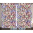 thumbnail image 1 of Ambesonne Leaf Curtains 2 Panel Set, Colorful Mandala Paisley, 108" x 90", Multicolor, 1 of 2