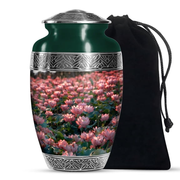 Lotus Dawn Cremation Urns for Human Ashes Adult Father & Mother (10 Inch)