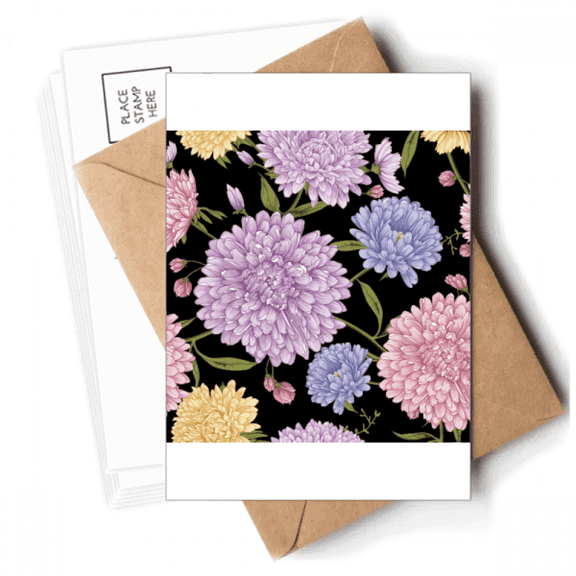 Lotus Drawing Art Flower Postcards Envelopes Blank Note Cards Mailing