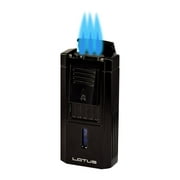 Lotus Duke Torch Lighter with V-Cutter - Black