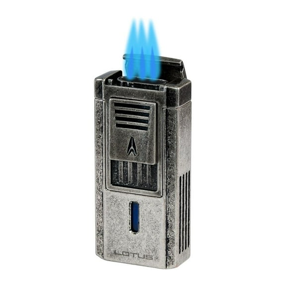 Lotus Duke Torch Lighter with V-Cutter - Pewter