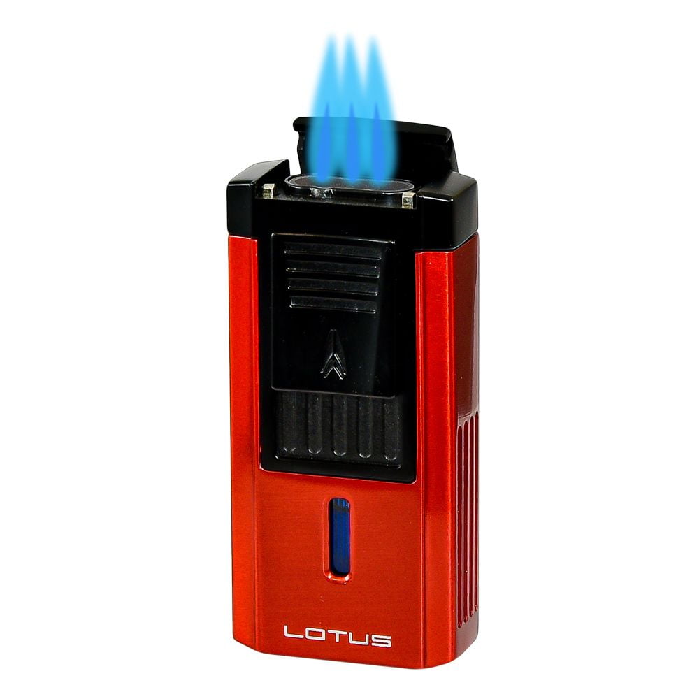 Lotus Duke Torch Lighter with V-Cutter - Red & Black