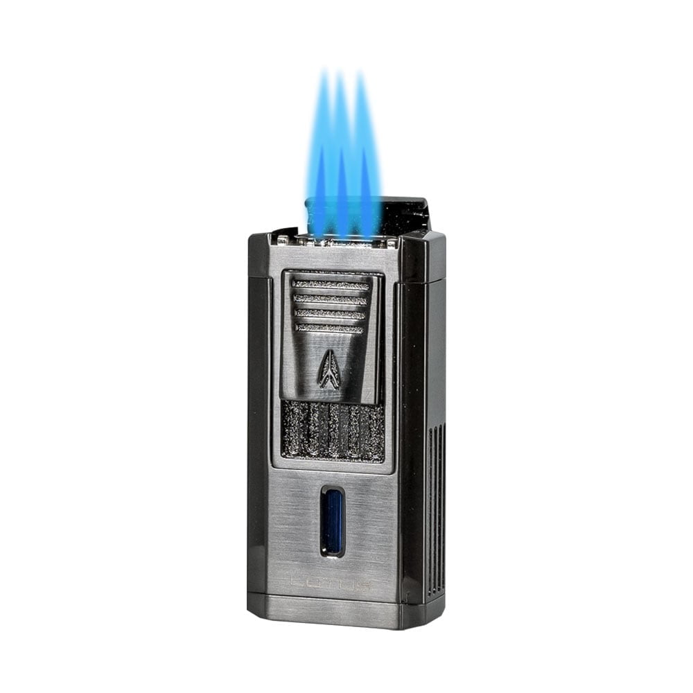 Lotus Duke Triple Torch Lighter with Cutter Gunmetal