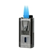 Lotus Duke Triple Torch Lighter with Cutter Gunmetal