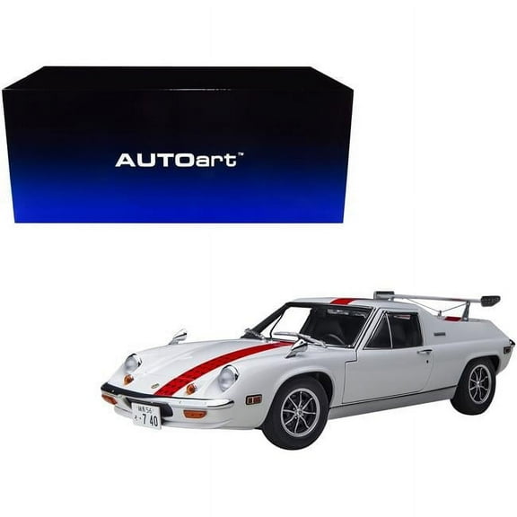 Lotus Europa Special White with Red Stripe & Graphics The Circuit Wolf 1 by 18 Scale Model Car