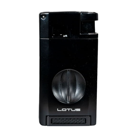 Lotus Excalibur Double Torch Lighter with 2 Cutters - Black