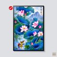 Lotus Flower Asian Wall Art Print, Botanical Zen Decor - Walmart.com