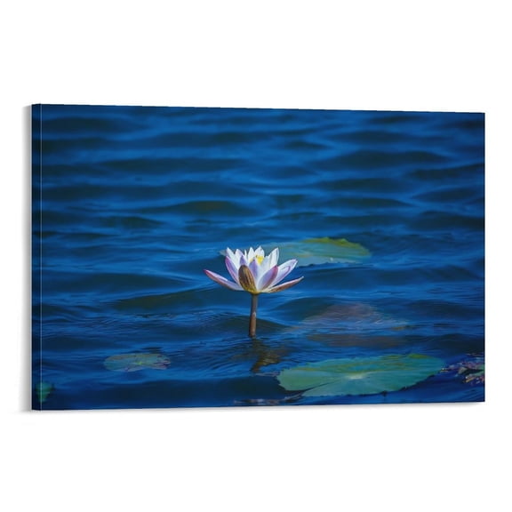 Lotus, Flower Background Wall Art Picture Painting Poster Canvas Print Posters Artworks Bedroom Living Room Decor 16x24inch(40x60cm)