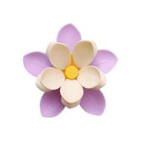 Lotus Flower Bag Clips Magnet, Pink Chip Clips & Purple Floral Design, Magnetic Chip Clips for Refrigerator, Kitchen Counter & Office Desk.