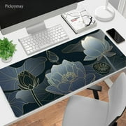 Lotus Flower Black And GoldMousepad Custom Home deskpads Computer Keyboard Desk Mats Laptop Soft Anti-slip Table Mat Mouse Pad