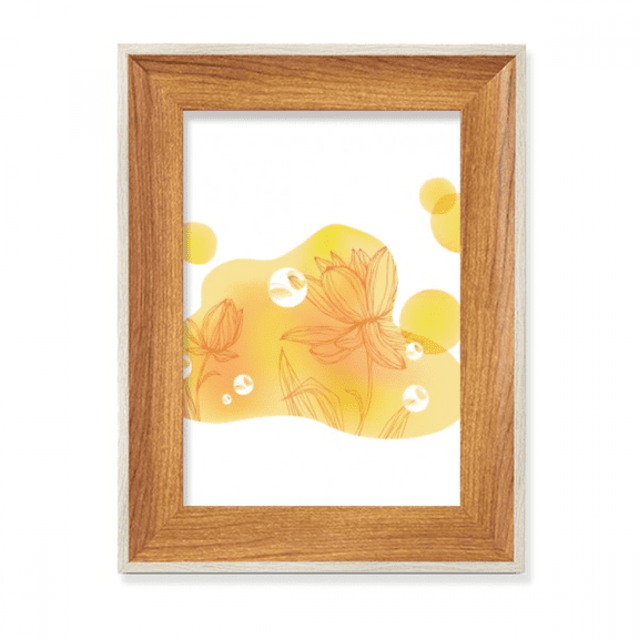 Lotus Flower Bubble Flower Desktop Wooden Photo Frame Display Picture Art Painting Multiple Sets