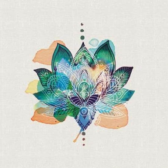 Lotus Flower Canvas Art - Summer Thornton (24 x 24)