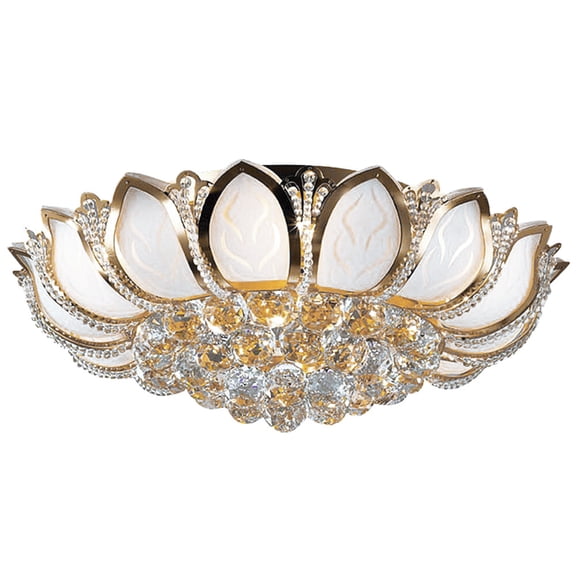 Lotus Flower Ceiling Light with Remote Control for living room, dining room, study room, bedroom, kitchen, and More (Not Included Bulbs)