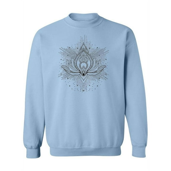 Lotus Flower Cool Sketch Sweatshirt Women -Image by Shutterstock, Female x-Large