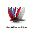 thumbnail image 1 of Lotus Flower Dripper] Handcrafted Lotus Flower V60 Dripper - Removable Petals, Plastic Coffee Filter - Assembly Required for Industrial-Red White Blue, 1 of 5