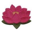 thumbnail image 1 of Lotus Flower Embroidered Iron On Patch, 1 of 2