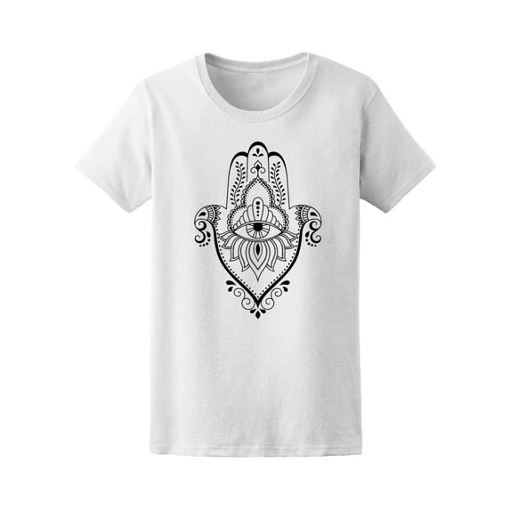 Lotus Flower Eye Hamsa Mandala Tee Women's -Image by Shutterstock