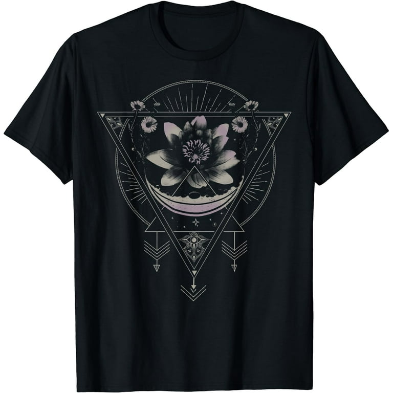 Lotus Flower Geometric Moon Arrows Gradient Graphic T-Shirt Lotus Flower Geometric Moon Arrows Gradient Graphic T-Shirt