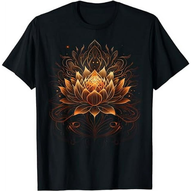 Lotus Flower Geometry Yoga Meditation Spiritual Zen Graphic T-Shirt ...