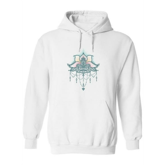 Lotus Flower In Indian Style Hoodie Women -Image by Shutterstock, Female Medium