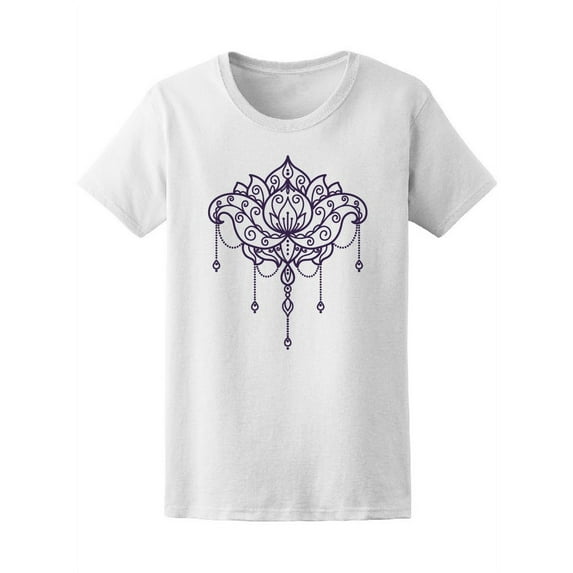 Lotus Flower Mandala Style Women T-Shirt - Image by Shutterstock, Female Small