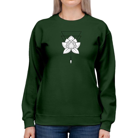 Lotus Flower  Mandala Sweatshirt Women -Image by Shutterstock, Female 5X-Large