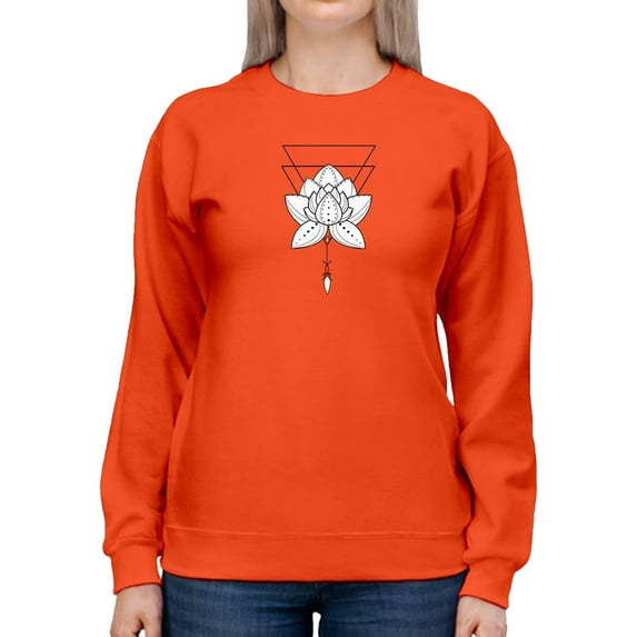 Lotus Flower Mandala Sweatshirt Women -Image by Shutterstock, Female Small