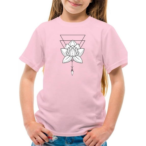 Lotus Flower Mandala T-Shirt Juniors -Image by Shutterstock, Medium