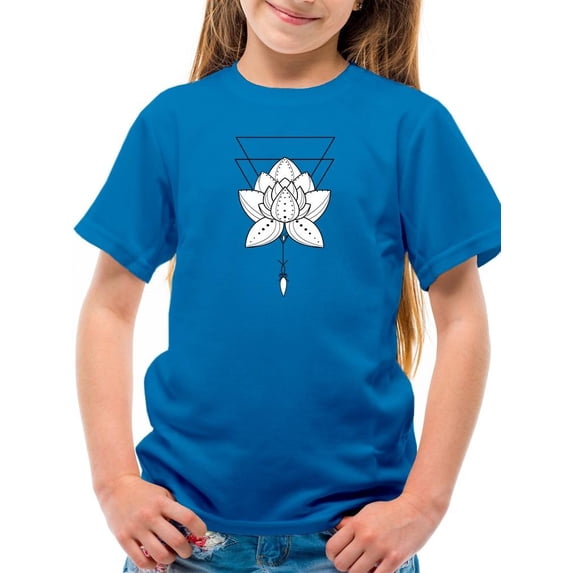 Lotus Flower Mandala T-Shirt Juniors -Image by Shutterstock, Medium