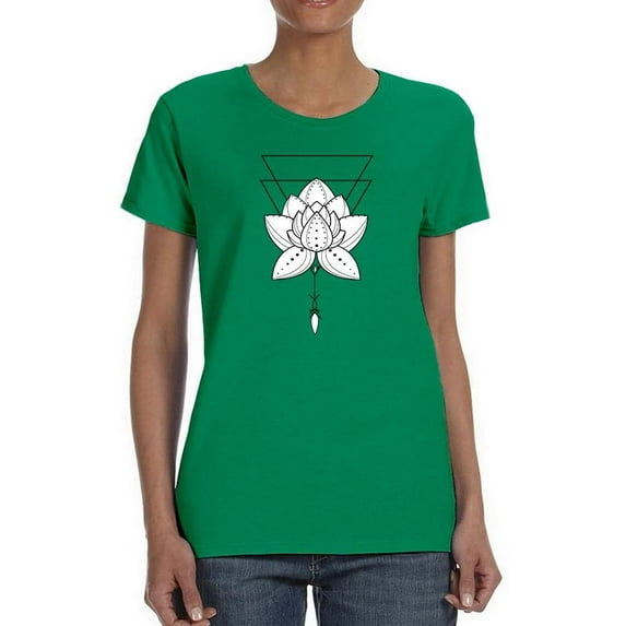Lotus Flower Mandala T-Shirt Women -Image by Shutterstock, Female Medium