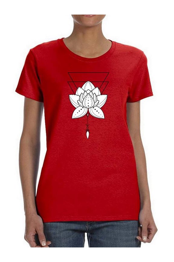 Lotus Flower Mandala T-Shirt Women -Image by Shutterstock, Female x-Large