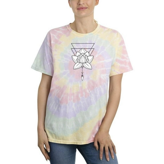 Lotus Flower Mandala Tie Dye Spiral Women -Image by Shutterstock, Female Small