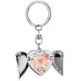 thumbnail image 1 of Lotus Flower Paint Art Deco Fashion Heart Angel Wing Key Chain Holder, 1 of 3