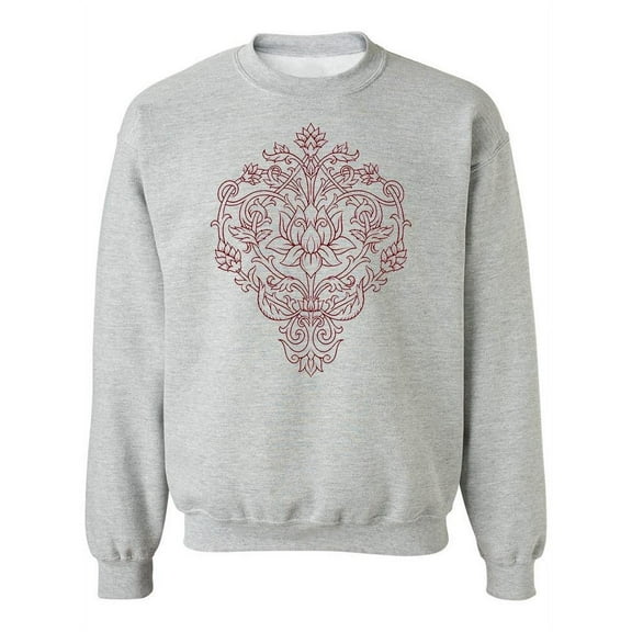 Lotus Flower Pattern Design Sweatshirt Women -Image by Shutterstock, Female XX-Large