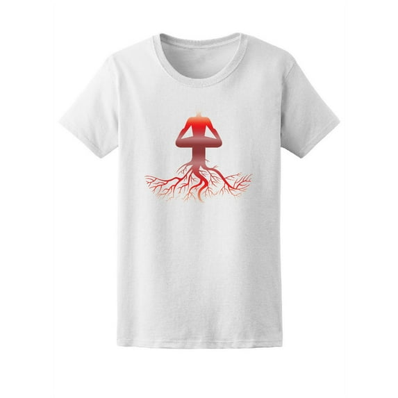 Lotus Flower Pose & Tree Groots T-Shirt Women -Image by Shutterstock, Female x-Large