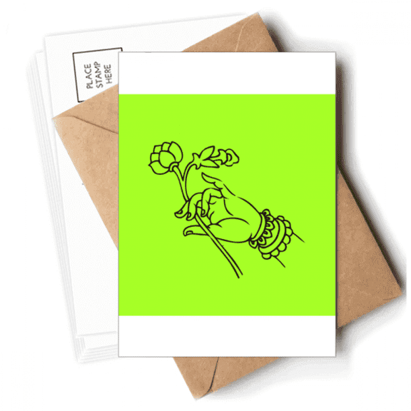 Lotus Flower Pure Plain Meditation Postcards Envelopes Blank Note Cards Mailing