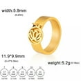 thumbnail image 1 of Lotus Flower Small Pendant Rings for Women Stainless Steel Yoga Buddha Ring, 1 of 9