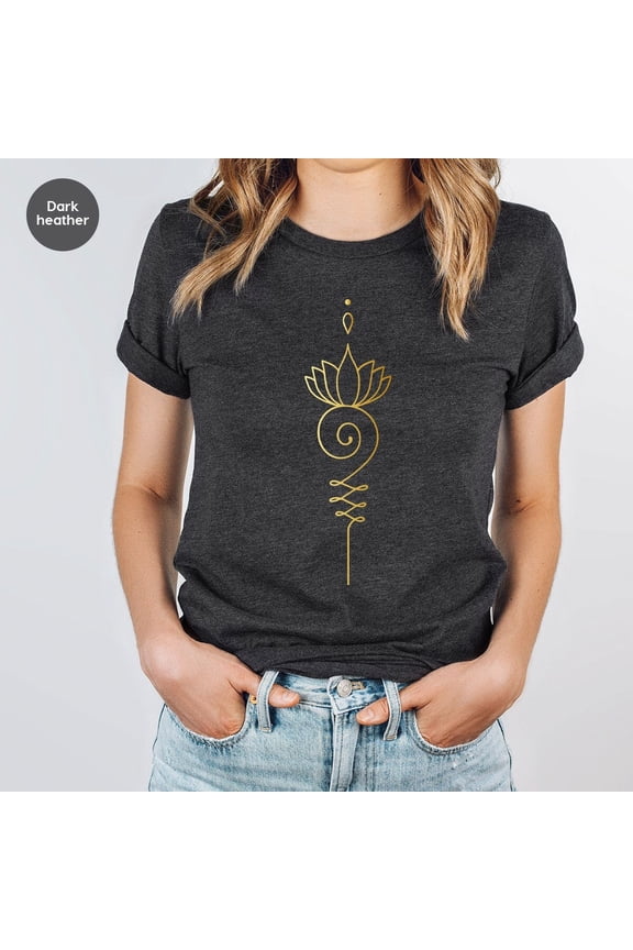 Lotus Flower T-Shirt, Yoga Graphic Tees, Meditation Shirt, Spiritual T-Shirt, Yoga Lover Shirt, Boho Style Shirt, Gift for Her, SL448