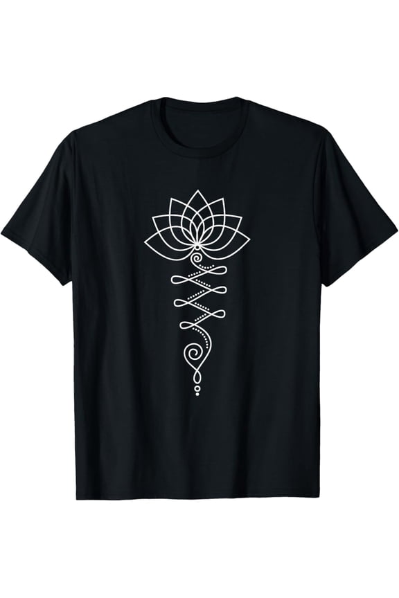 Lotus Flower Unalome Yoga Meditation Awareness Zen T-Shirt, F645