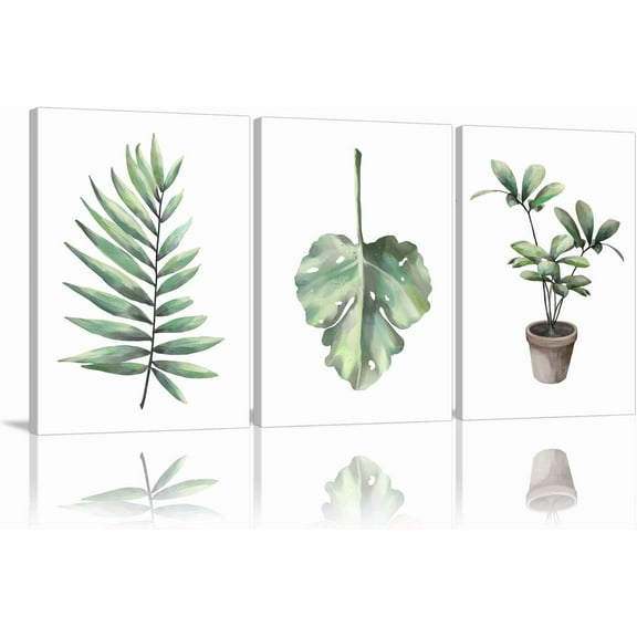 Lotus Flower Wall Art 3 Panels Framed Canvas Modern Abstract Wall Decor Ink Painting Style on Canvas Home Decor Decal Pictures Poster for Bedroom Framed Ready to Hang